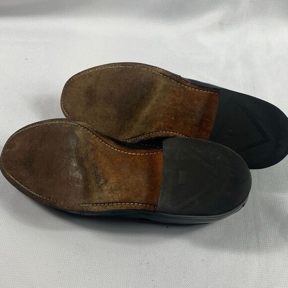 Allen Edmonds Cody Tassel Loafers Black Woven Leather Men 10.5B Narrow